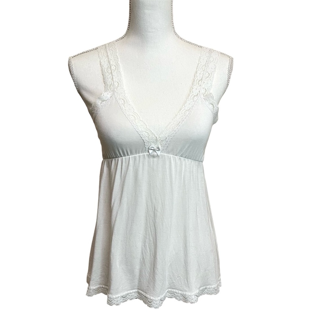 Barefoot Dreams Luxe Milk Jersey Lace Cami Tank PJ’s - Size S - Picture 2 of 16